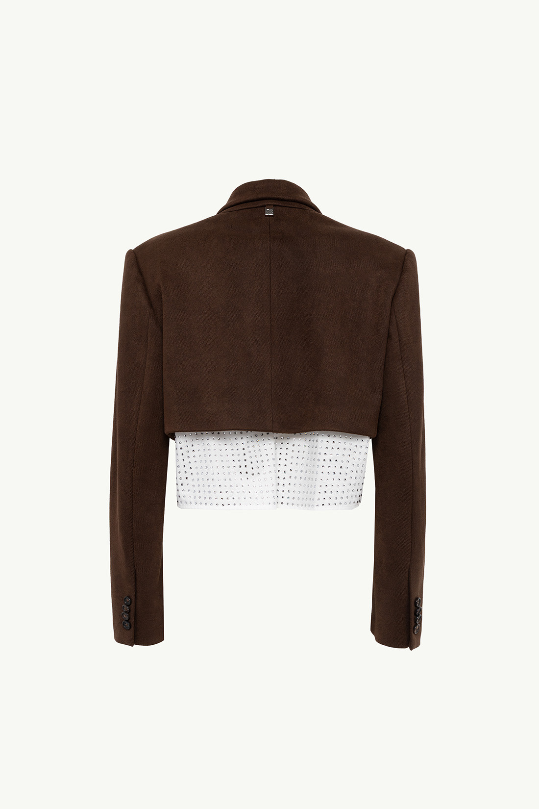 GIUSEPPE DI MORABITO: GIACCA CROP CON CAMICIA