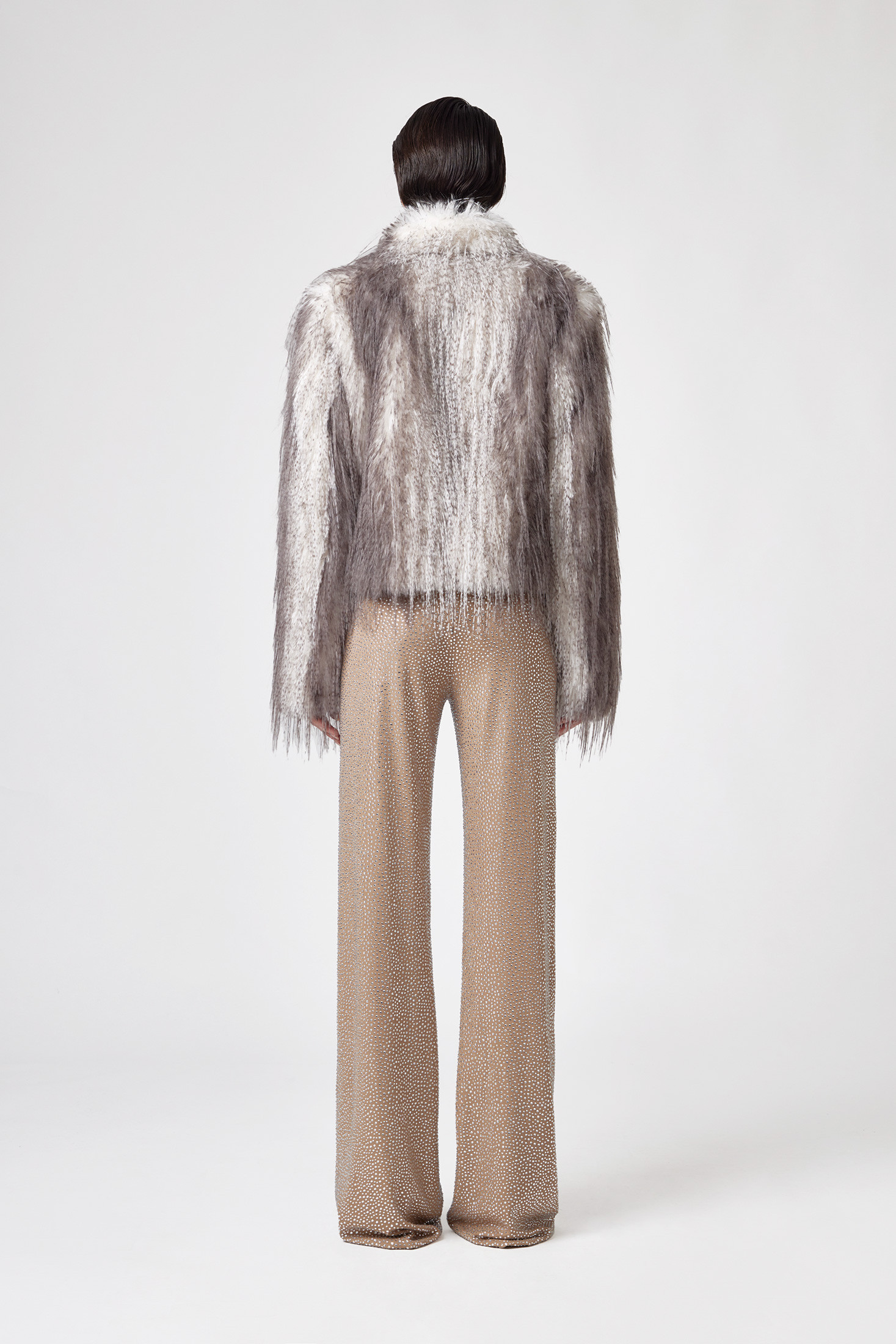 Faux Fur Jacket With Lynx-effect Fur