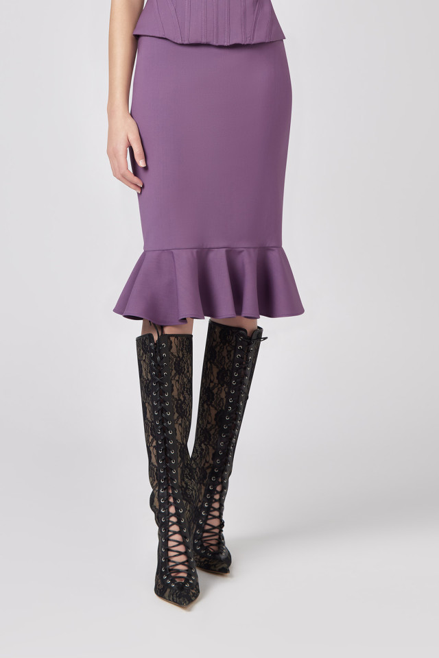 TULIP SKIRT WITH FLOUNCE
