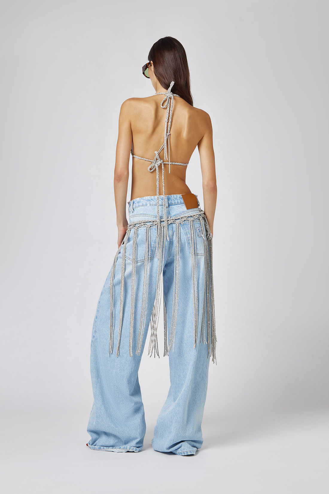 GIUSEPPE DI MORABITO: FIVE POCKET JEANS WITH BELT