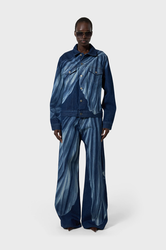 JEANS IN COTTON WITH PRINT