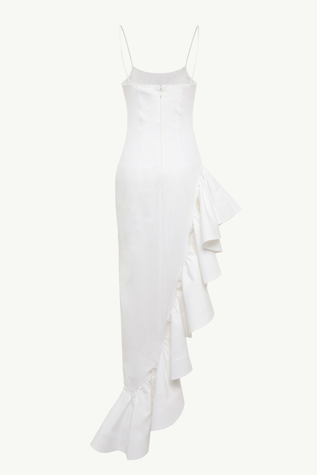 long flounced dress Markum Long-Sleeve Flounce Gown