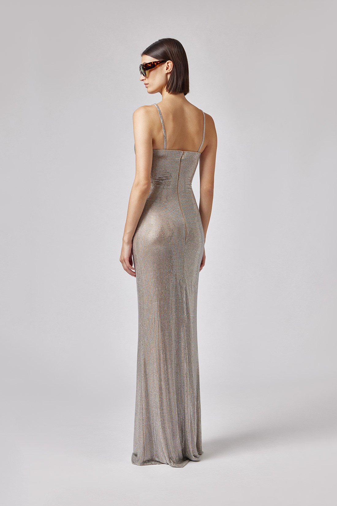 GIUSEPPE DI MORABITO: SHELL-EMBELLISHED LONG DRESS