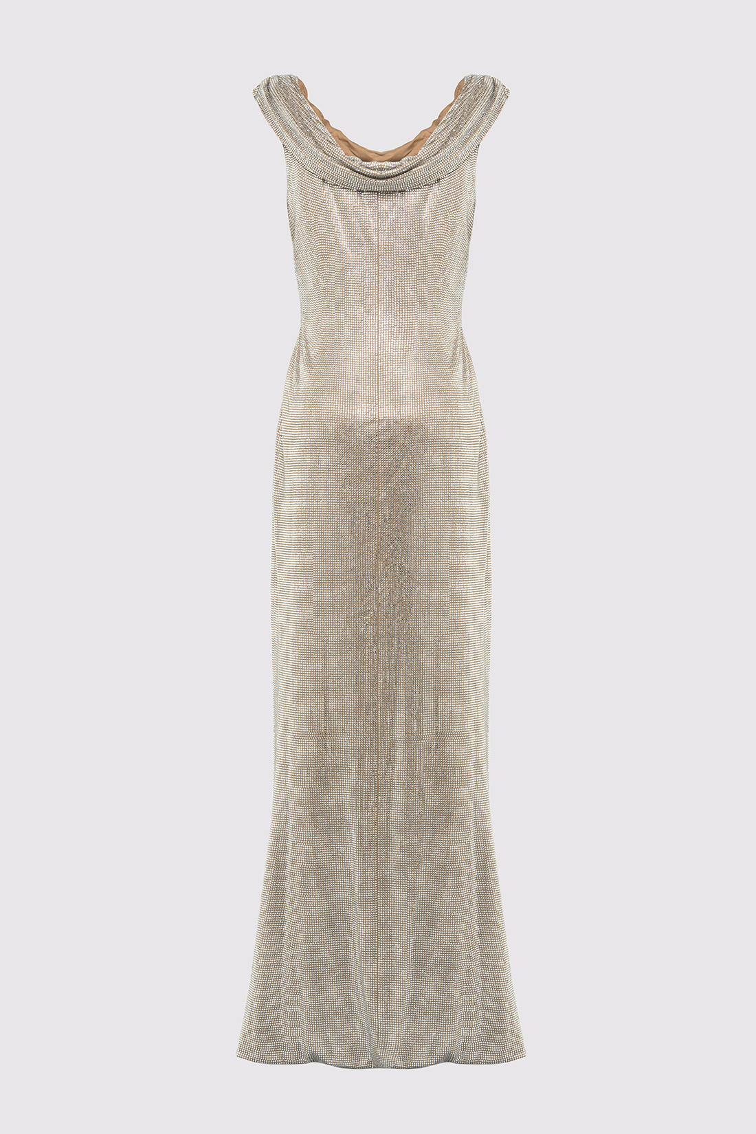 GIUSEPPE DI MORABITO: LONG DRESS STUDDED WITH CRYSTALS
