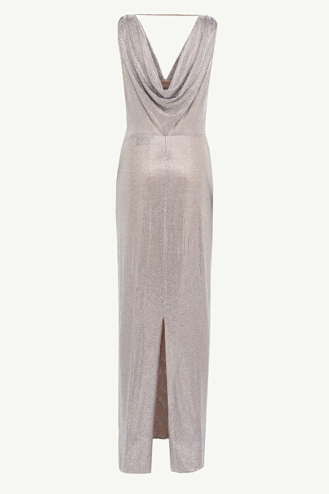 GIUSEPPE DI MORABITO: LONG DRESS STUDDED WITH CRYSTALS