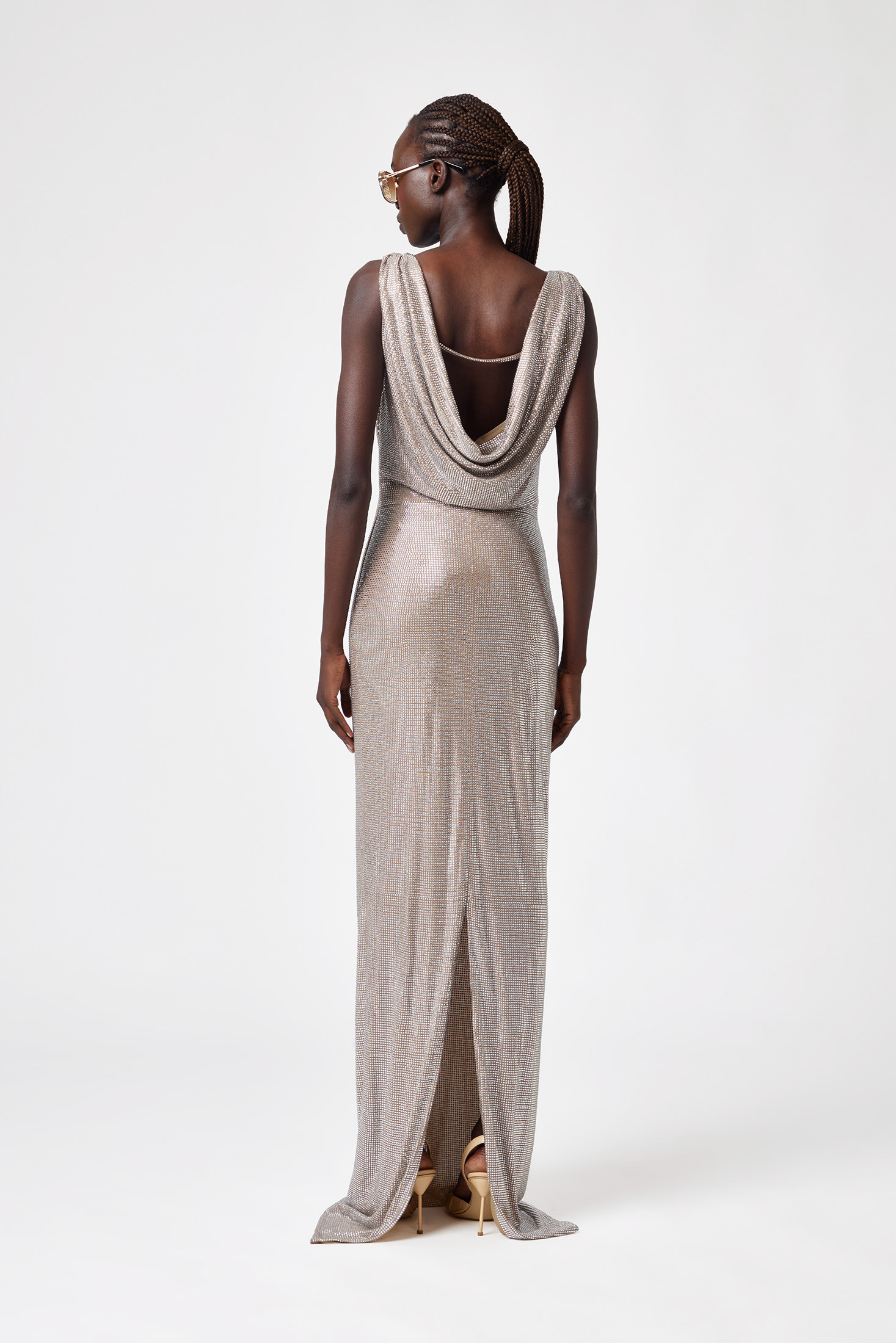 silver studded dress Stud Silver Evening Dress