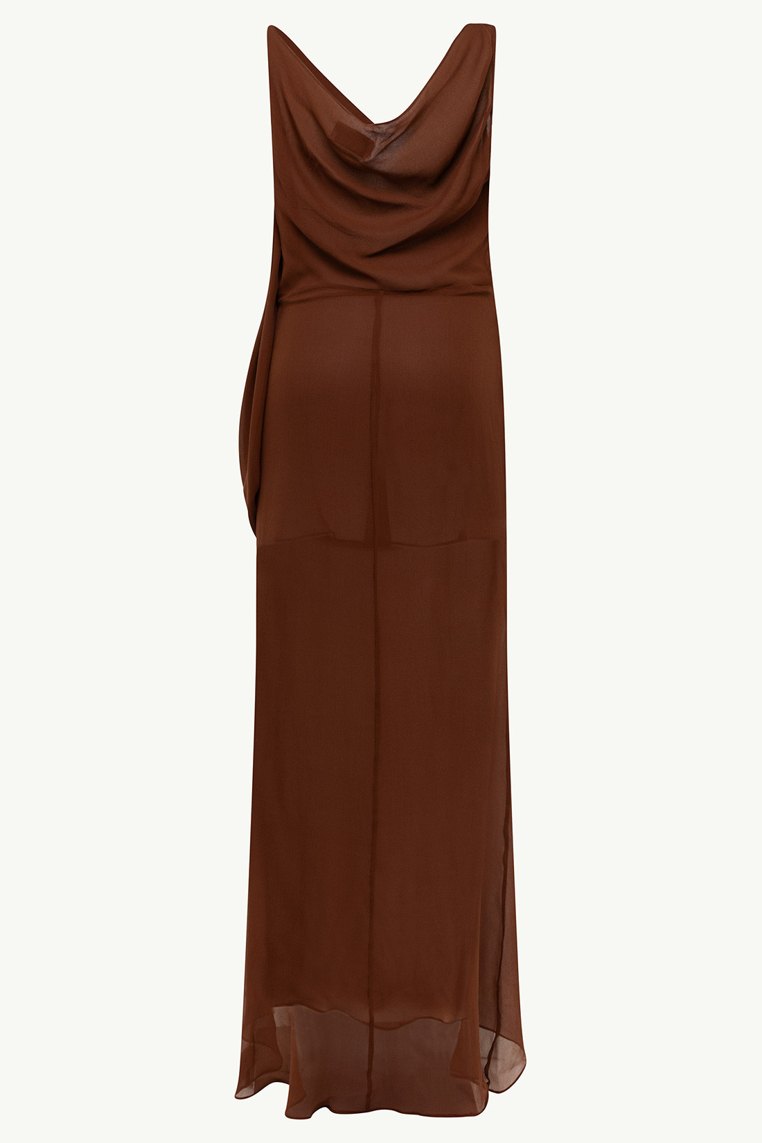 GIUSEPPE DI MORABITO: LONG SEMI-SHEER DRESS WITH PENCES