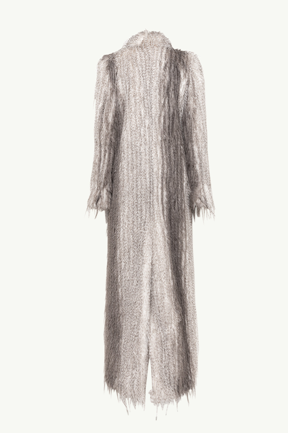 Maxi Faux Fur Coat With Lynx-effect Fur