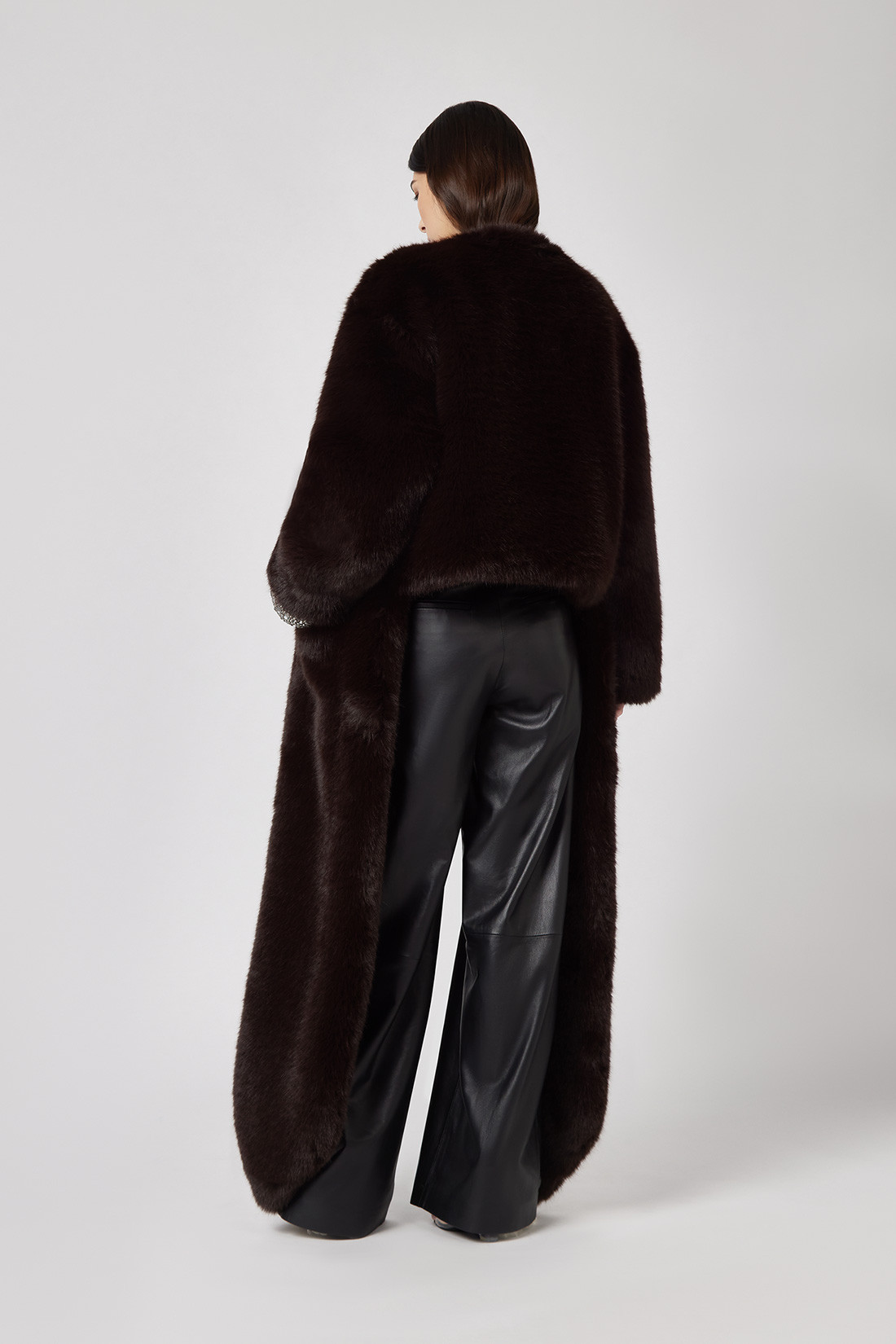 GIUSEPPE DI MORABITO: MAXI FAUX FUR COAT
