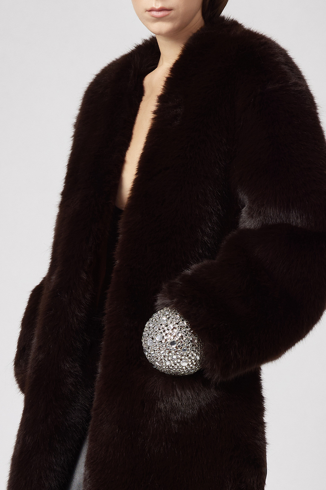 GIUSEPPE DI MORABITO: MAXI FAUX FUR COAT