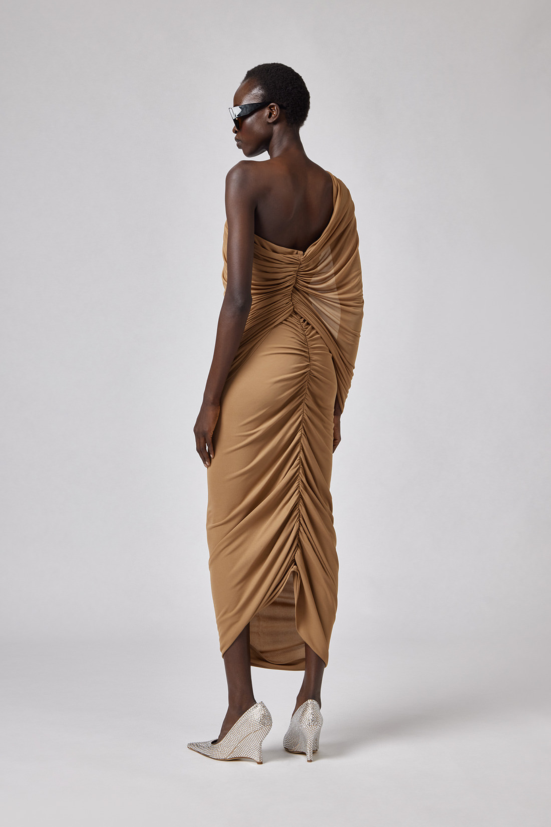 GIUSEPPE DI MORABITO: MIDI DRESS CON DRAPPO