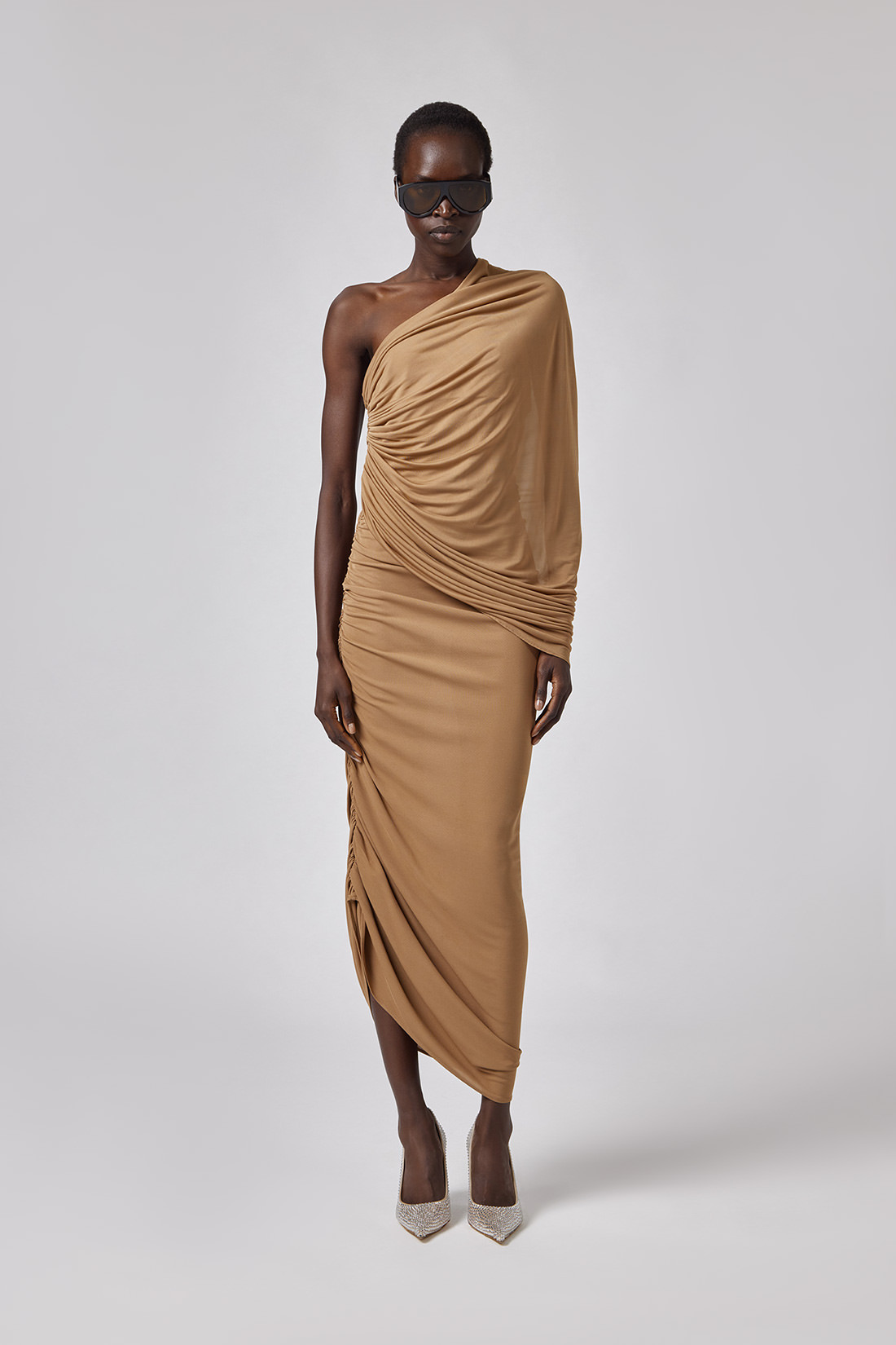 GIUSEPPE DI MORABITO: MIDI DRESS CON DRAPPO