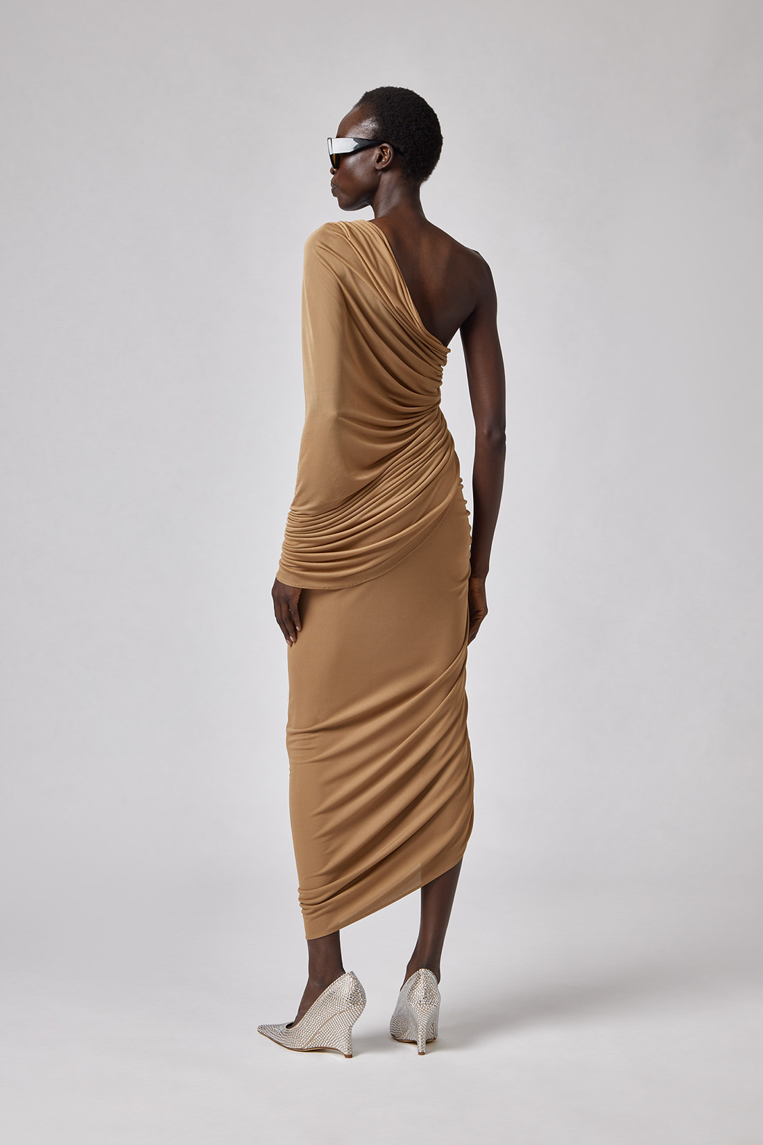GIUSEPPE DI MORABITO: MIDI DRESS CON DRAPPO