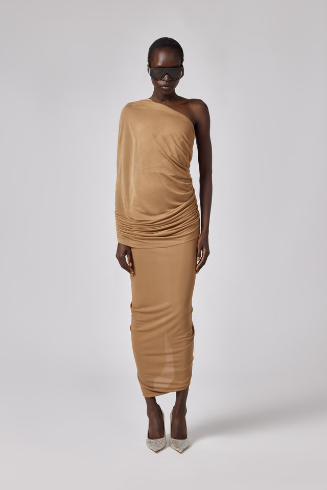 MIDI DRESS CON DRAPPO