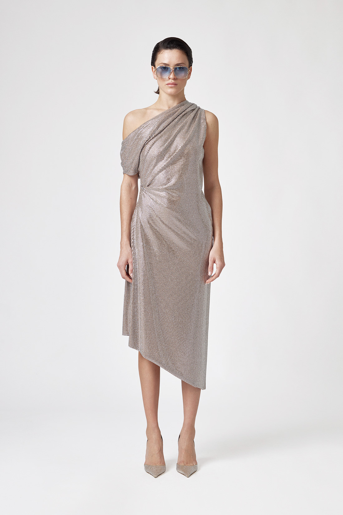 GIUSEPPE DI MORABITO: CRYSTALS MIDI DRESS