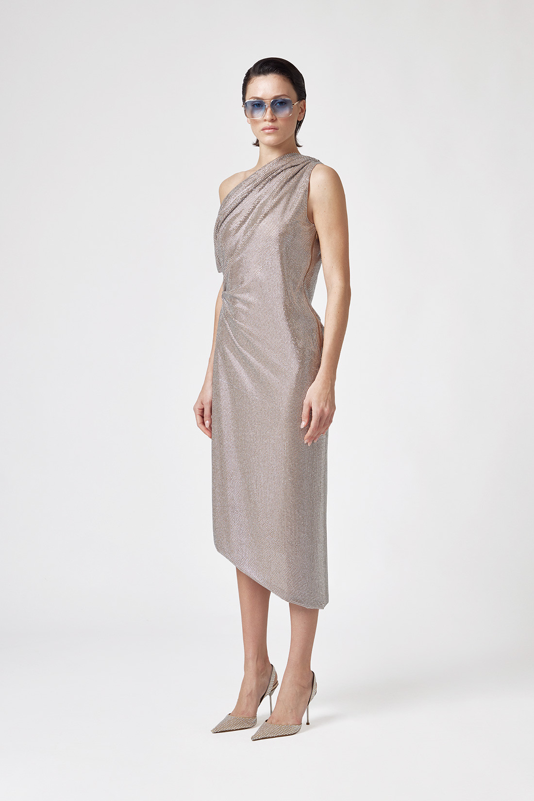 GIUSEPPE DI MORABITO: CRYSTALS MIDI DRESS