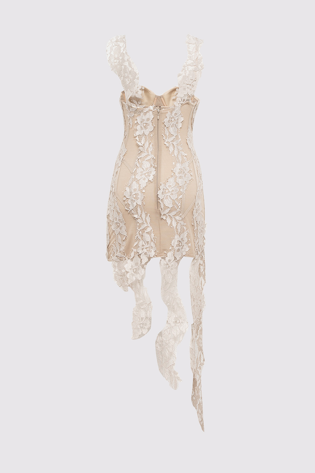 GIUSEPPE DI MORABITO: MINIDRESS WITH LACE DETAILS