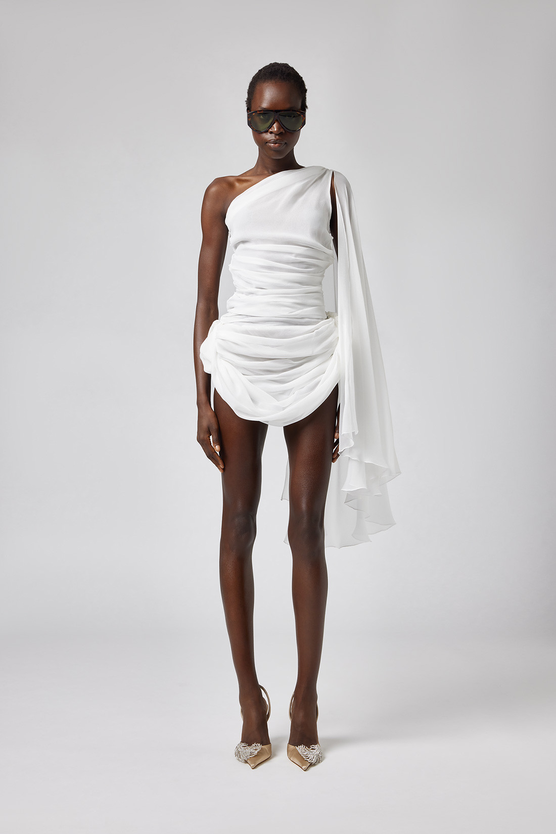 GIUSEPPE DI MORABITO: DRAPED MINI DRESS