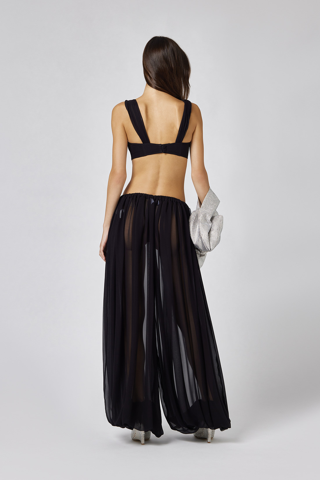 GIUSEPPE DI MORABITO: WIDE-LEG SILK PANTS