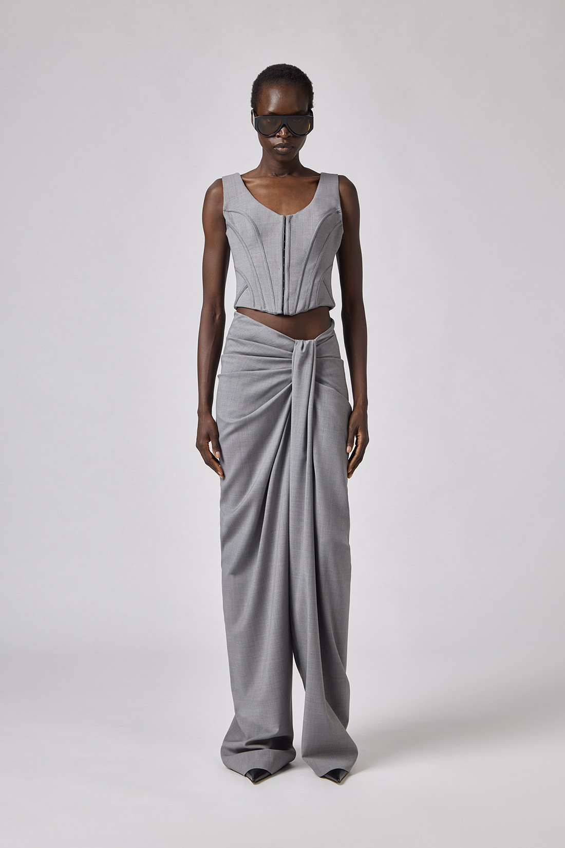 GIUSEPPE DI MORABITO: TAILORED PANTS WITH DRAPE