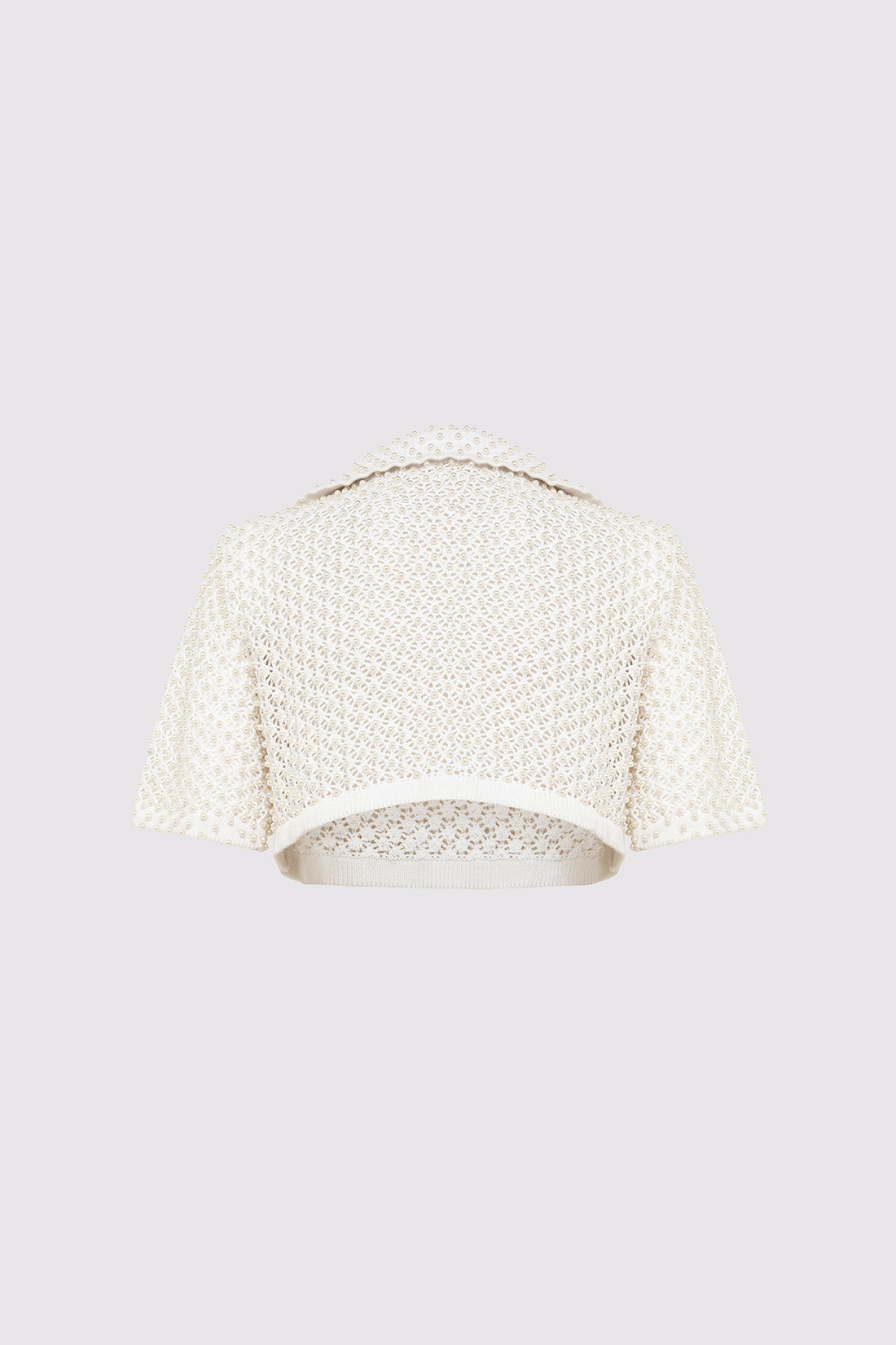 GIUSEPPE DI MORABITO: KNIT POLO SHIRT WITH BEADED DECORATIONS