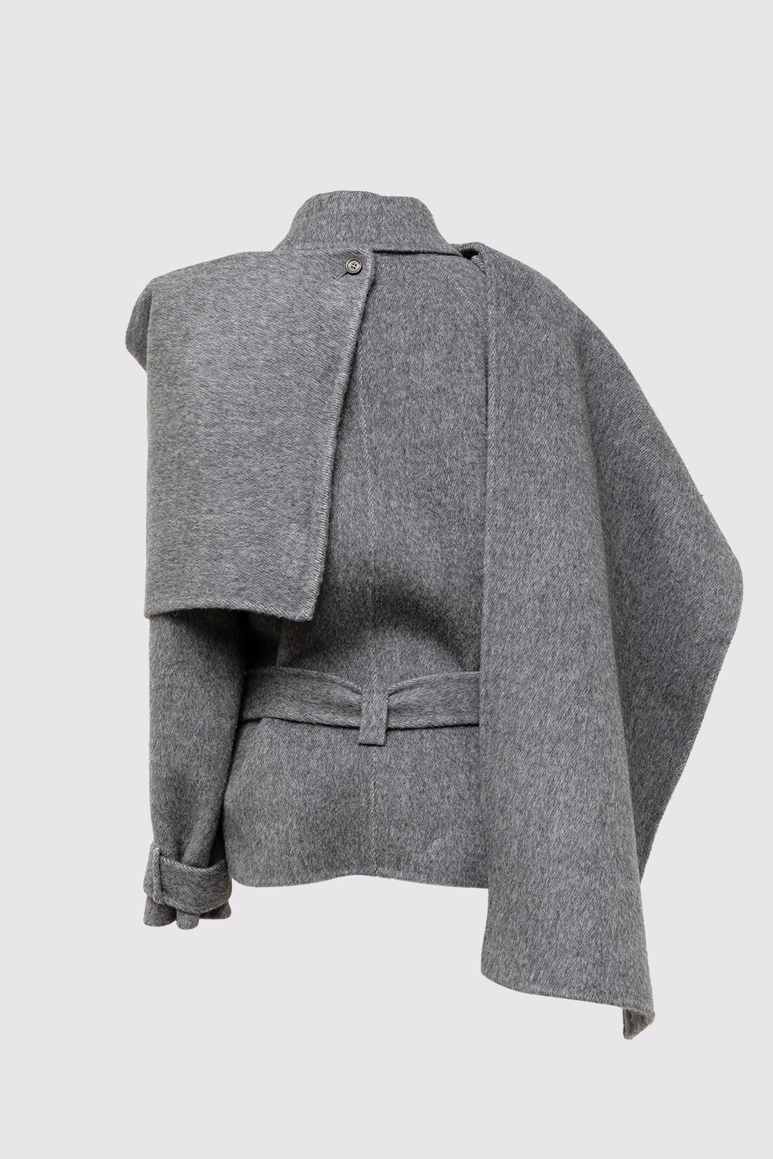 GIUSEPPE DI MORABITO: CROPPED TRENCH COAT IN WOOL