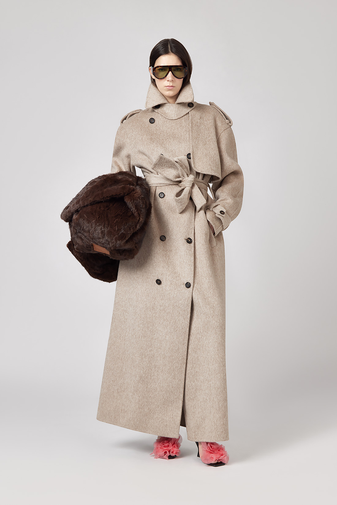 GIUSEPPE DI MORABITO: TRENCH COAT IN WOOL