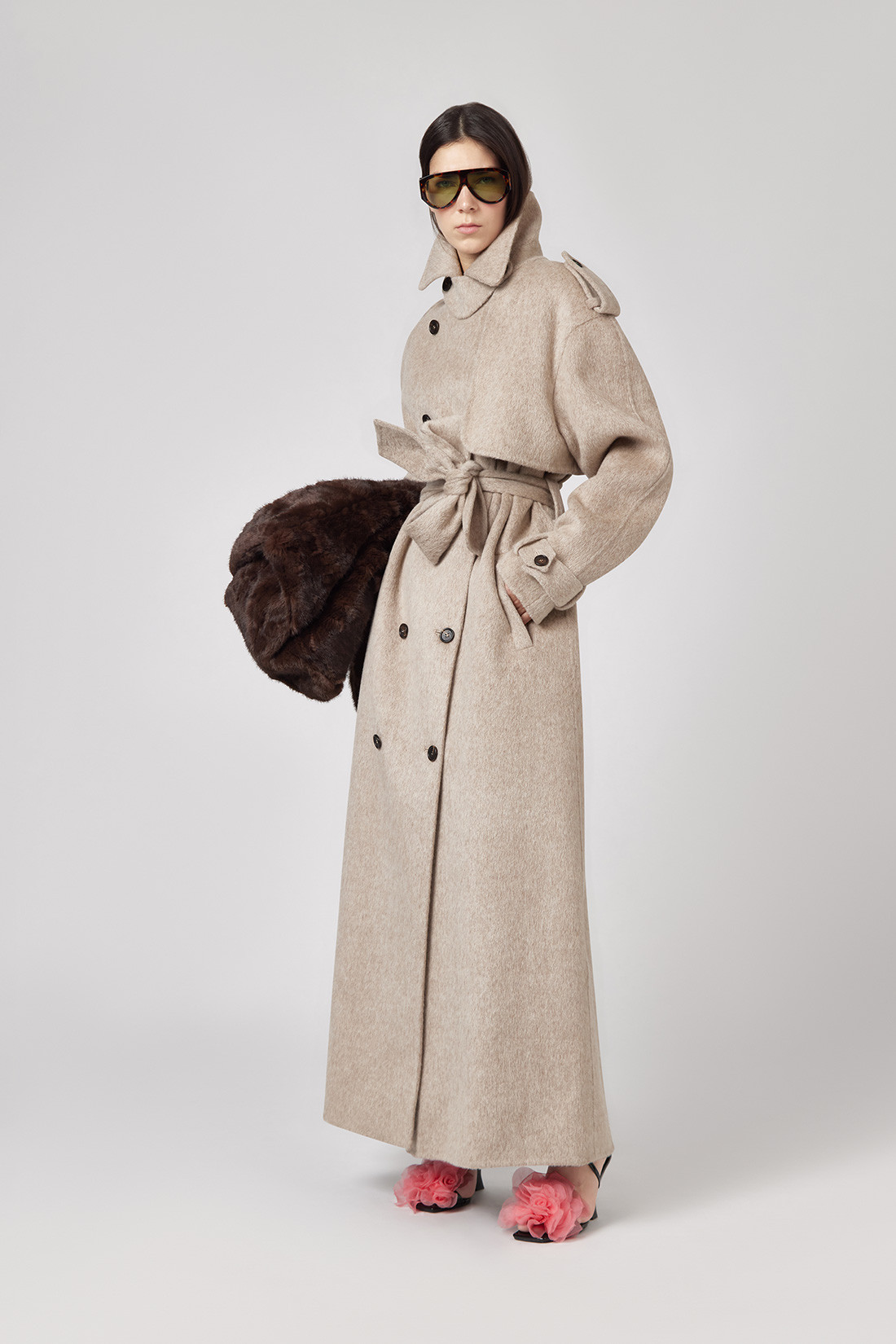 GIUSEPPE DI MORABITO: TRENCH COAT IN WOOL