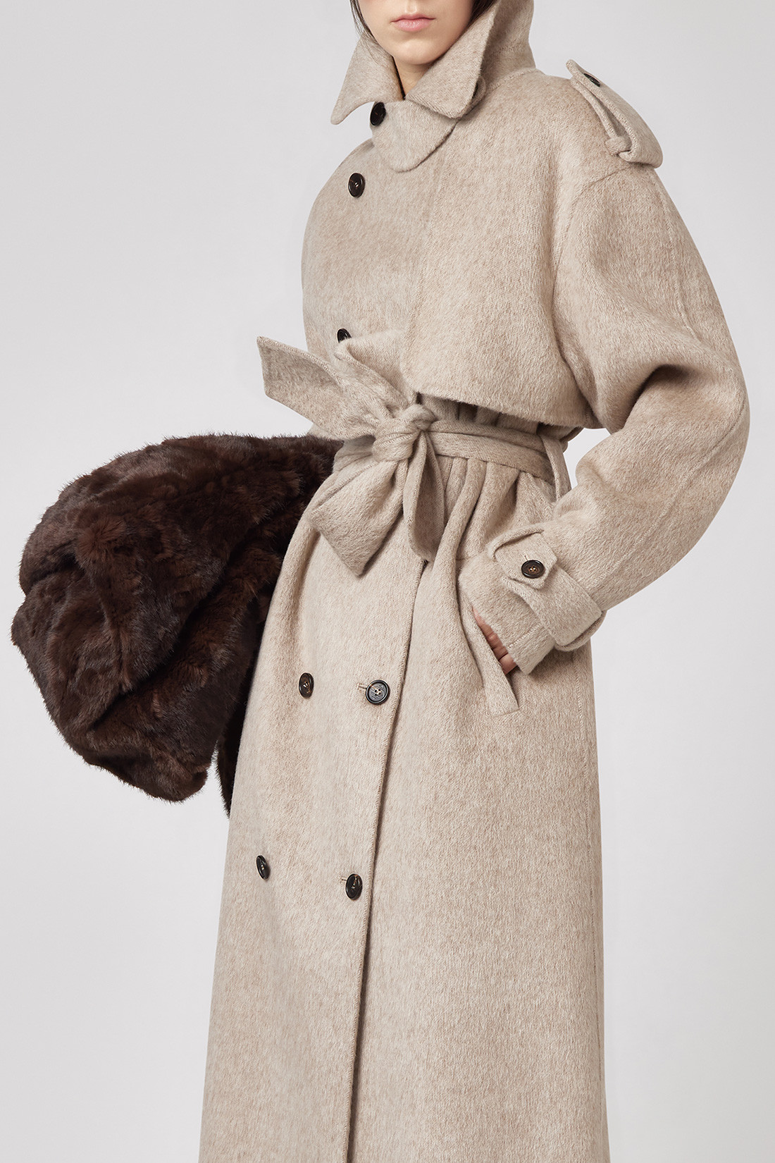 GIUSEPPE DI MORABITO: TRENCH COAT IN WOOL