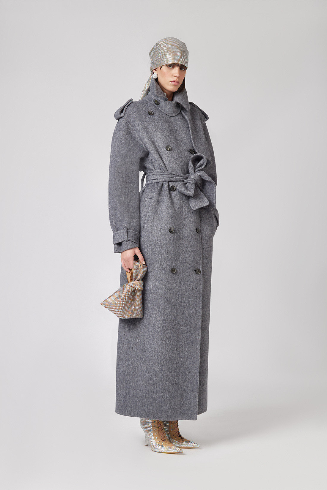 GIUSEPPE DI MORABITO: TRENCH COAT IN WOOL
