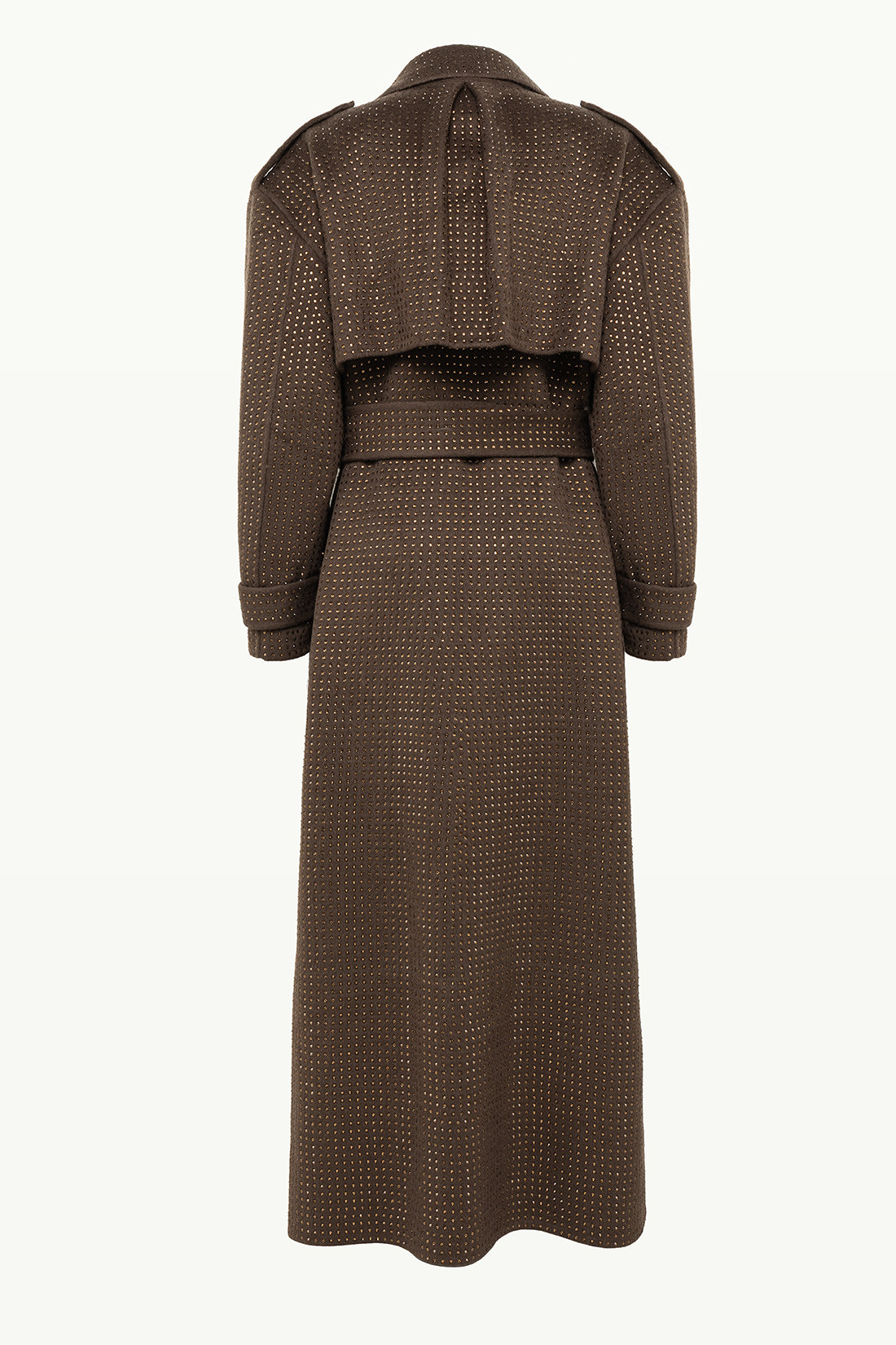 GIUSEPPE DI MORABITO: TRENCH COAT WITH RHINESTONES