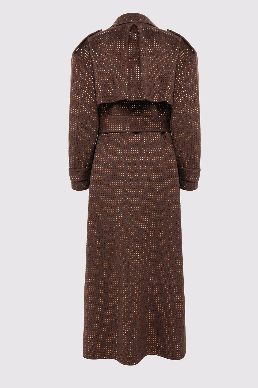 GIUSEPPE DI MORABITO: TRENCH COAT WITH RHINESTONES